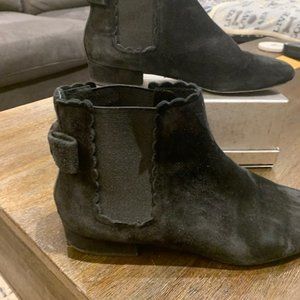 Kate Spade Black Suede Booties